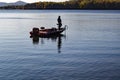 Lone Fisherman in the Morning Royalty Free Stock Photo